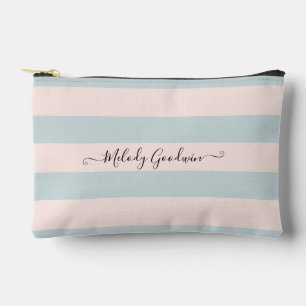 PixDezines Monogram Cabana Streep Roze Blauw Etui