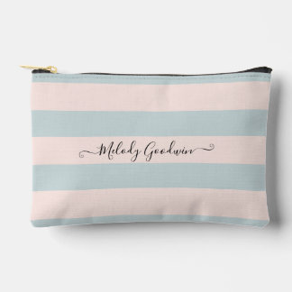 PixDezines Monogram Cabana Streep Roze Blauw Etui