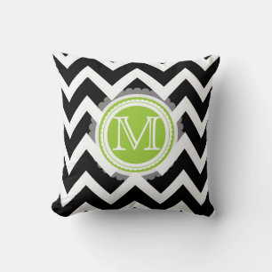 PixDezines monogram chevron patroon/doe-het-zelf k Kussen