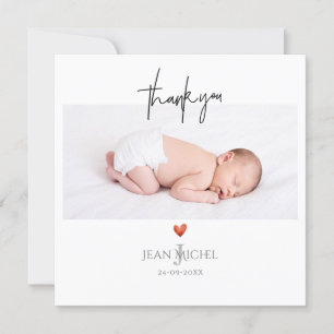 PixDezines Monogram Dank u + hart Kaart