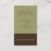 PixDezines MONOGRAM En Retro/DIY-kleuren Visitekaartje (Achterkant)