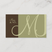 PixDezines MONOGRAM En Retro/DIY-kleuren Visitekaartje (Voorkant)