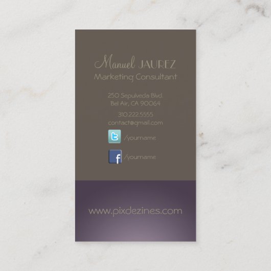 PixDezines Monogram en retro kleuren/DIY Visitekaartje (Achterkant)