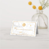 PixDezines Monogram Faux Gold + Marmer Plaatskaartje (Voorkant)