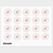 PixDezines Monogram Faux Roos Honingraat Mitzvah Ronde Sticker (Vel)
