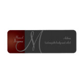 PixDezines Monogram Label en retro kleur (Voorkant)