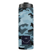 PixDezines Monogram Militair Camouflage Thermosbeker (Voorkant)