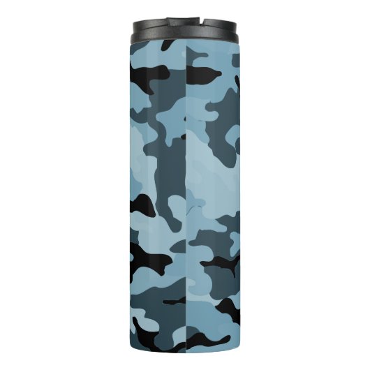 PixDezines Monogram Militair Camouflage Thermosbeker (Achterkant)
