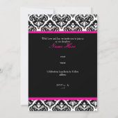 PixDezines monogram olivia damask/DIY color+fonts Kaart (Achterkant)