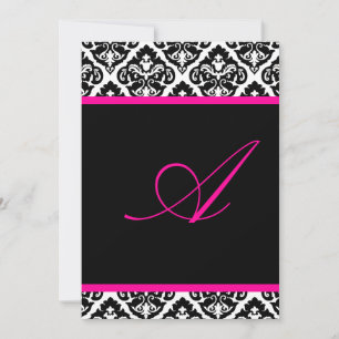 PixDezines monogram olivia damask/DIY color+fonts Kaart
