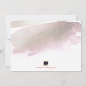 PixDezines MONOGRAM, PLATINUM+BLUSH Baby Meisje Aankondiging (Achterkant)