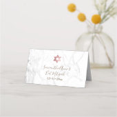 PixDezines Monogram Roos Gouden Honingraat + Marme Plaatskaartje (Achterkant)