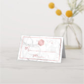 PixDezines Monogram Roos Gouden Honingraat + Marme Plaatskaartje (Voorkant)