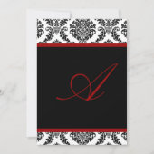 PixDezines monogram rozet damast/DIY kleur+lettert Kaart (Voorkant)