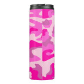 PixDezines Monogram Sassy Pink Camouflage Thermosbeker (Achterkant)