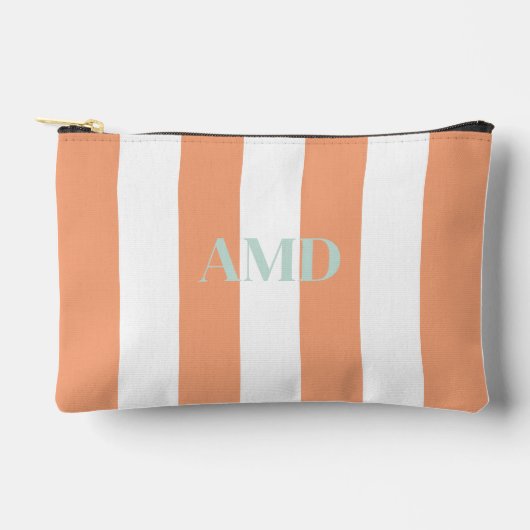 PixDezines Monogram Streep koraal wit Etui (Voorkant)