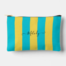PixDezines Monogram Streep Turquoise Citroen Geel