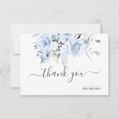 PixDezines Monogram Stusty Blue Rozen Bedankt (Voorkant)