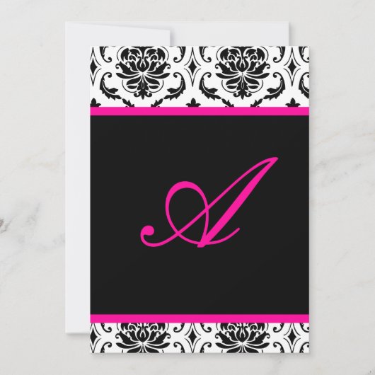 PixDezines monogram vendome damask/DIY color+fonts Kaart (Voorkant)