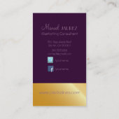 PixDezines Monogram Visitekaartje en retro kleuren (Achterkant)