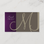 PixDezines Monogram Visitekaartje en retro kleuren (Voorkant)