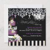 PixDezines MONOGRAM VRIJGEZELLENFEEST/PLUM PUDDING Kaart (Achterkant)