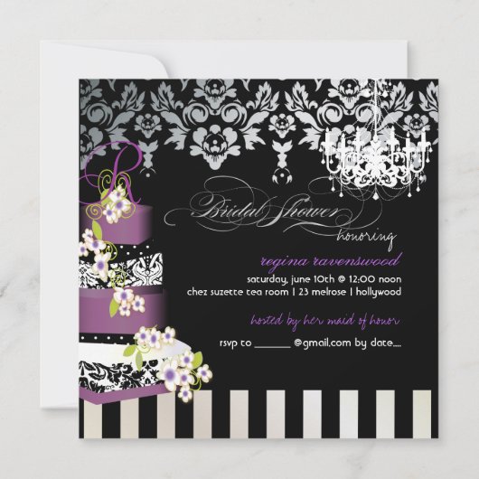 PixDezines MONOGRAM VRIJGEZELLENFEEST/PLUM PUDDING Kaart (Achterkant)