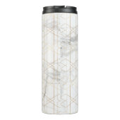 PixDezines MONOGRAM WITTE MARMER+HONINGRAAT Thermosbeker (Achterkant)