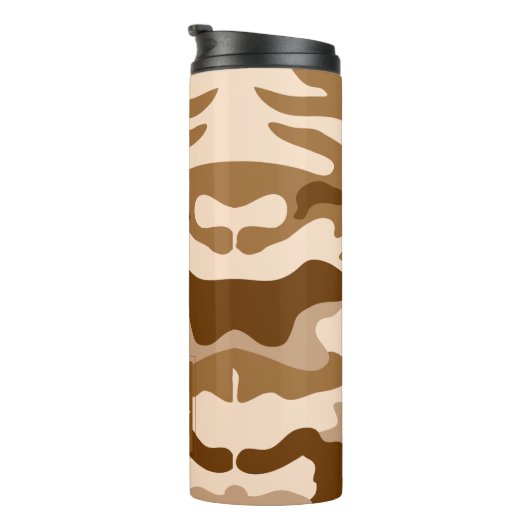 PixDezines Monogram woestijn en camouflage Thermosbeker (Geroteerd rechts)