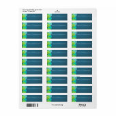 PixDezines monstera bladeren/aqua+limoen Etiket (Full Sheet)