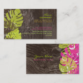 PixDezines monstera bladeren/diy achtergrond kleur Visitekaartje (Voorkant / Achterkant)