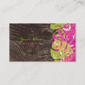 PixDezines monstera bladeren/diy achtergrond kleur Visitekaartje (Achterkant)