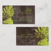 PixDezines monstera bladeren/diy achtergrond kleur Visitekaartje (Voorkant / Achterkant)