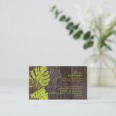 PixDezines monstera bladeren/diy achtergrond kleur Visitekaartje (Staand voorkant)