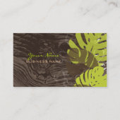 PixDezines monstera bladeren/diy achtergrond kleur Visitekaartje (Achterkant)