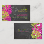 PixDezines monstera bladeren/diy achtergrond kleur Visitekaartje (Voorkant / Achterkant)