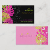 PixDezines monstera bladeren/diy achtergrondkleure Visitekaartje (Voorkant / Achterkant)