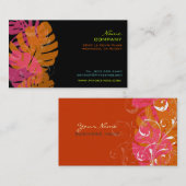 PixDezines monstera bladeren/diy achtergrondkleure Visitekaartje (Voorkant / Achterkant)