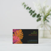 PixDezines monstera bladeren/diy achtergrondkleure Visitekaartje (Staand voorkant)