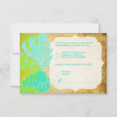 PixDezines monstera bladeren+parelzwammen RSVP Kaartje (Achterkant)