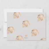PixDezines Monstera Faux Metallic|Sparen de Datum Save The Date (Achterkant)