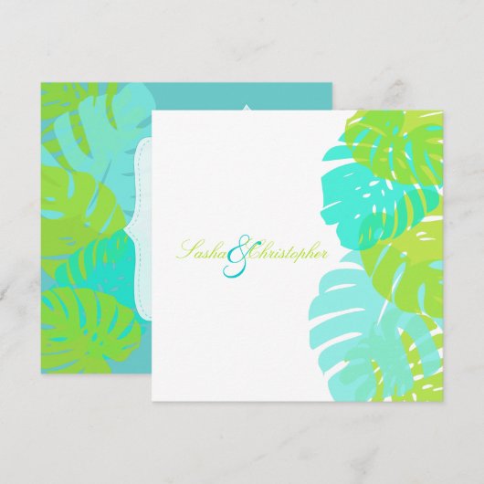 PixDezines Monstera Foliage/DIY-kleur Kaart (Voorkant / Achterkant)