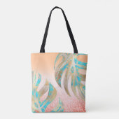 PixDezines Monstera | Iriserend goud | DIY-kleur Tote Bag (Achterkant)