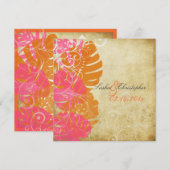 PixDezines MONSTERA/PINK/ORANJE/SWIRLS Kaart (Voorkant / Achterkant)