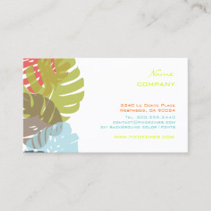 PixDezines Monstera, retrotropische bladeren Visitekaartje