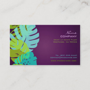 PixDezines Monstera, retrotropische bladeren Visitekaartje