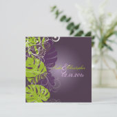 PixDezines MONSTERA+SWIRLS PAARS+GROEN Kaart (Staand voorkant)