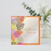 PixDezines Monstera, Tropische oliage+Swirls Kaart (Staand voorkant)