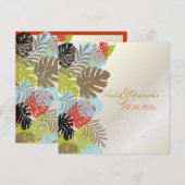 PixDezines Monstera, Tropische oliage+Swirls Kaart (Voorkant / Achterkant)