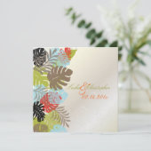 PixDezines Monstera, Tropische oliage+Swirls Kaart (Staand voorkant)